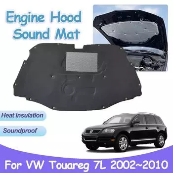 Накладка на капот двигателя автомобиля Volkswagen VW Touareg MK1 7L R50 2002~2010 Звукоизоляционная теплоизоляционная подкладка из хлопка Аксессуары для деталей интерьера