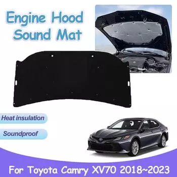 Накладка на капот двигателя для Toyota Camry XV70 Daihatsu Altis Hybrid 2018~2024 Звукоизоляция автомобиля, теплоизоляция, хлопковый коврик, огнестойкие аксессуары