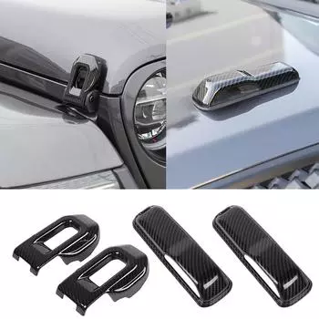 Накладка на капот двигателя, защелка, кронштейны, защелка, крышка для Jeep Wrangler JL JLU Sports Freedom Sahara Rubicon Gladiator JT 2018+ красный