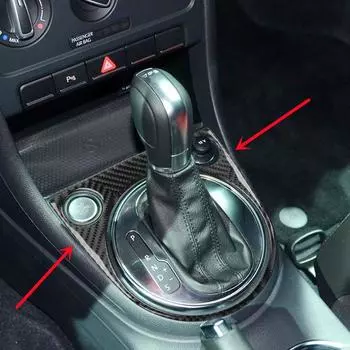 Накладка на панель передач из настоящего углеродного волокна для Volkswagen VW Beetle 2012-наклейка на панель переключения автомобиля, внутренняя отделка B-1