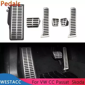 Накладка на педали автомобиля для Volkswagen VW Passat B6 B7 R36 R-line CC для Skoda Superb LHD педаль акселератора и тормоза AT