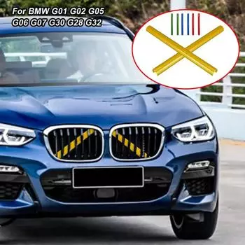 Накладка на переднюю решетку из АБС-пластика для BMW G01 G07 G30 G38 G32 3 5 7 серии Car Sport Styling Decoration Accessories Sticker Body Kit красный