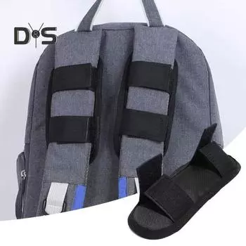 Накладка на плечевой ремень для сумок и рюкзаков, съемная, из парусины, с амортизацией давления, с застежкой-липучкой, многоразовая, моющаяся, для ежедневного использования, дорожная поясная подушка чёрный