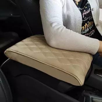 Накладка на подлокотник автомобиля, водонепроницаемая, износостойкая, универсальная, простая установка, чехол на подлокотник центральной консоли, аксессуар для салона автомобиля A чёрный