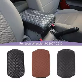 Накладка на подлокотник центральной консоли для Jeep Wrangler JK 2007-2010, аксессуары для салона автомобиля чёрный