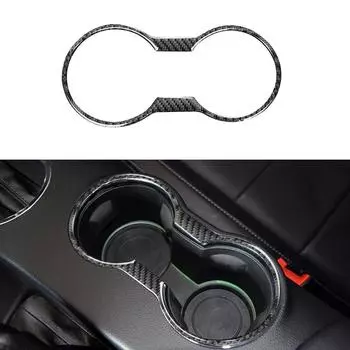 Накладка на подстаканник из углеродного волокна, молдинг внутренней отделки для Mustang 2015-2023