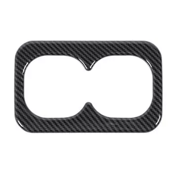 Накладка на подстаканник задней консоли, отделка из углеродного волокна, рамка панели подстаканника для воды на заднем сиденье