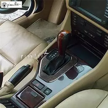 Накладка на рамку рычага переключения передач из углеродного волокна для BMW E39 с левым рулем, наклейки для стайлинга автомобиля For F20 F21 12-15&LHD чёрный