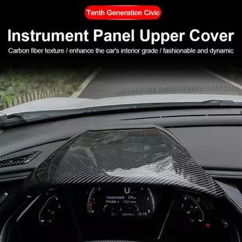 Накладка на рулевое колесо автомобиля из углеродного волокна, отделка приборной панели, накладка на спидер для Honda Civic MK X MK10 2017-2020 LHD, декор интерьера