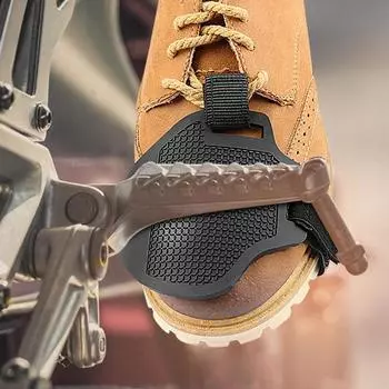 Накладка на рычаг переключения передач мотоцикла, защитная накладка на рычаг переключения передач, многоцелевой защитный инструмент для ботинок, походной обуви, спортивной обуви чёрный