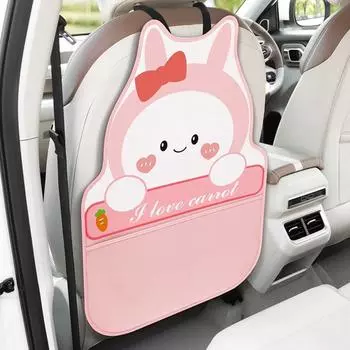 Накладка на спинку автомобильного сиденья с рисунком из мультфильма, защитная накладка от ударов детей, накладка на автомобильное сиденье для собак 44/71cm-rabbit