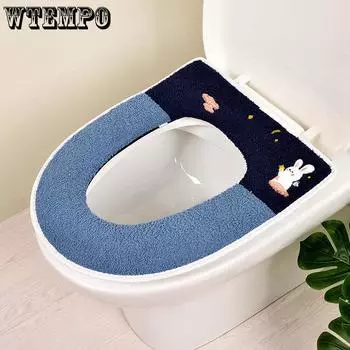 Накладка на туалетную бумагу New Four Seasons Toilet Toilet Toilet Set Soft, приятная для кожи, мультяшный жёлтый