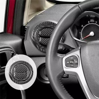 Накладка на вентиляционное отверстие кондиционера для Ford Fiesta 2011 2012 2013 2014 2015 наклейки из углеродного волокна Стайлинг автомобиля аксессуары для интерьера чёрный