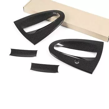 Накладка на внешнюю дверную ручку автомобиля, подходит для Mercedes-Benz Smart 451 Fortwo 2009-2015, декоративная накладка из углеродного волокна для автомобильной ручки