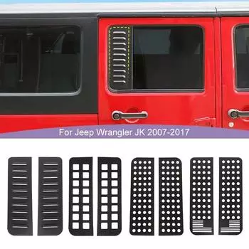 Накладка на заднее окно автомобиля, декоративная рамка для Jeep Wrangler JK 2007-2017, 4-дверная версия, металлические автомобильные аксессуары Choice A