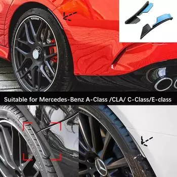 Накладка на задний бампер автомобиля, удлинитель крыла, удлинитель колесной арки для Mercedes CLA C117 CLA45 AMG CLA180 CLA200 CLA250 2013-2019 чёрный