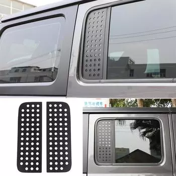 Накладка на заднюю дверь автомобиля, стеклянная панель для Jeep Wrangler JL Gladiator JT, 4 двери, 2018 2022, экстерьер 2 Pieces