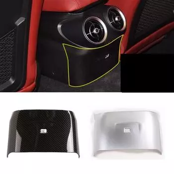 Накладка на заднюю розетку кондиционера автомобиля ABS, подходящая для Alfa Romeo Giulia 2017 - интерьер автомобиля серебряный