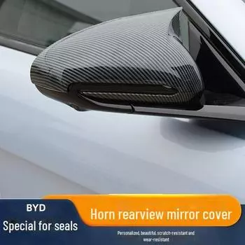 Накладка на зеркало заднего вида из углеродного волокна для специального звукового сигнала BYD, подходит для моделей 22-23 годов. Seal Logo