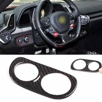 Накладка переключателя фар из настоящего сухого углеродного волокна, подходит для Ferrari 458 2011-2016