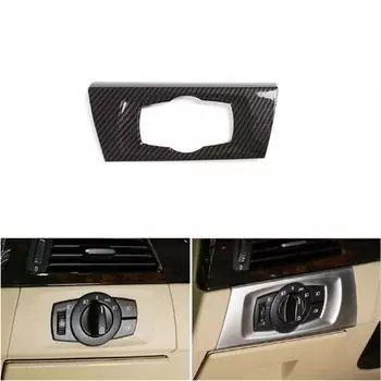 Накладка рамки переключателя фар в стиле карбонового волокна для BMW 3 серии E90 2005-12