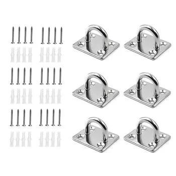 Накладка с проушиной из нержавеющей стали, продолговатая проушина для стены, потолка, сверхмощные крюки для подвешивания гамака, качелей 5MM