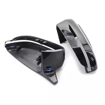 Накладки на боковые зеркала заднего вида для BMW G30 G20 18-2020 г.в., глянцевый черный