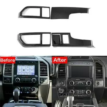 Накладки на центральные воздуховоды консоли под карбон для Ford F150 F-150 2015-2019