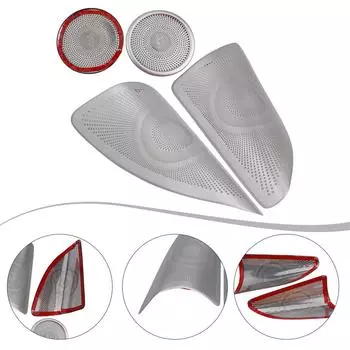 Накладки на дверные динамики, комплект из 4 автоматических накладок на дверные динамики, простая и быстрая установка, передние и задние крышки CHINA