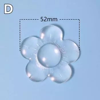 Накладки на дверные ручки в форме цветка, препятствующие столкновениям, силиконовые прозрачные защитные накладки на двери и стены, декоративный глушитель, стопор для ударов D