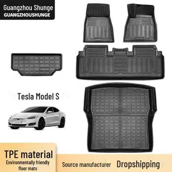 Накладки на ноги TPE для Tesla Model S с правым рулем - 3D трехмерные резиновые коврики