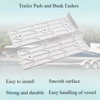 Накладки на полки для лодочных прицепов и накладки на полки для лодочных прицепов для облегчения спуска и погрузки лодки на/с прицепа 3 X 10 чёрный