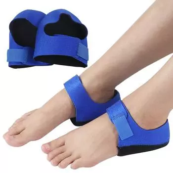 Накладки на пятки на липучках, накладки на пятки, утеплители пяток, амортизирующие защитные накладки, снижение усталости для мужских и женских ног S чёрный