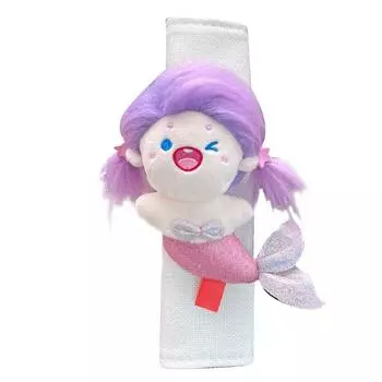 Накладки на ремни безопасности, накладки на плечевые ремни безопасности в виде русалки, удобные чехлы на ремни безопасности для детей и взрослых, мягкие чехлы на ремни для школьных сумок, автомобильные чехлы фиолетовый