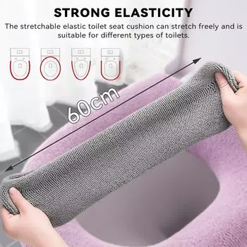 Накладки на сиденье унитаза с ручкой, более толстая подушка для крышки унитаза, многоразовые сиденья для унитаза, которые можно мыть в ванной комнате, универсальный коврик для сиденья унитаза
