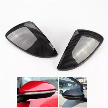 Накладки на зеркала из углеродного волокна с прямой заменой для VW Golf GTI MK7 2015-2018 годов чёрный