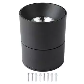 Накладной антибликовый светодиодный потолочный светильник 110-240 В, складной вращающийся прожектор для гостиной чёрный