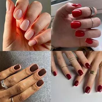 Накладной ноготь Классический однотонный монохромный нейл-арт Накладной ноготь Прямоугольный тип ногтя Ношение накладного ногтя 1 Box