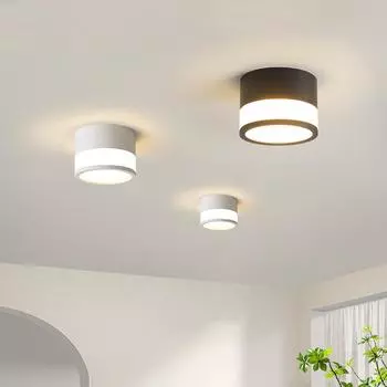 Накладной светодиодный потолочный светильник, черный, 10 Вт, боковая направляющая лампа для внутренней спальни, гостиной, потолочный точечный светильник, светильники 220 В, освещение 10W&Warm White 3000K