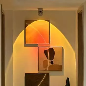 Накладной точечный светильник, светодиодный потолочный светильник на закате, потолочный светильник COB, светильник с регулируемым углом, декоративный атмосферный светильник для гостиной 70*100mm белый