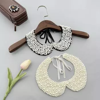 Накладной воротник Универсальный декоративный воротник Универсальный декоративный накладной воротник Декоративный тяжелая промышленность Ручной работы жемчужный накладной воротник