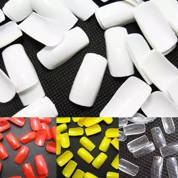 Накладные кончики ногтей 500 шт. дизайн ногтей акриловый французский дизайн УФ-гель салон полное покрытие искусственные кончики