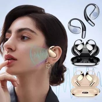 Накладные наушники-вкладыши XP2, настоящие беспроводные наушники с открытым ухом, экран управления, светодиодный дисплей, подходит для спорта, отдыха и музыки One Size