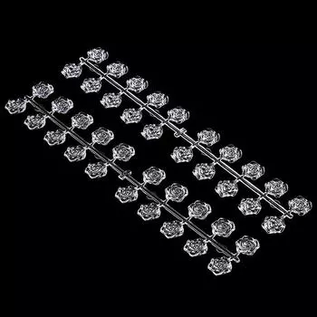 Накладные ногти Цветовая карта Полка для демонстрации образцов Прозрачные образцы ногтей Цветовая карта Гель-лак Цветочная форма Подставка для образцов дизайна ногтей onesize