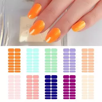 Накладные ногти для женщин Полоски лака для ногтей Самоклеящиеся наклейки для лака для ногтей Гелевые полоски для ногтей Наклейки для маникюра на ногти ZE114