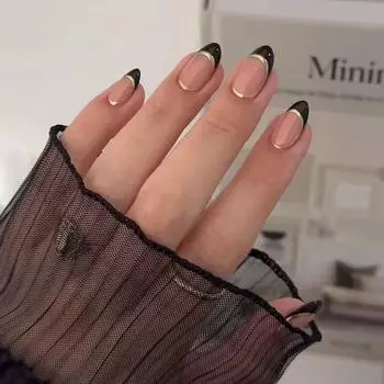 Накладные ногти Европа и Америка Wear Nail Пномпень Накладные ногти Съемные пластины для дизайна ногтей Французские накладки для ногтей 30 штук