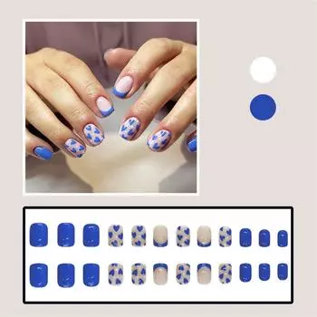 Накладные ногти на День святого Валентина, квадратные, накладные ногти, акриловые, полное покрытие, накладные ногти, накладные ногти, блеск для ногтей, 12 размеров