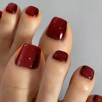 Накладные ногти на ногах Кошачий глаз Клей для ногтей на ногах 24 шт. Глянцевые ногти на ногах Многоразовые УФ-покрытие Накладные ногти Акриловые накладные ногти