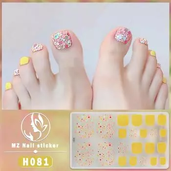 Накладные ногти наклейка на ноготь ноги 3D имитация бриллианта маникюрный патч водостойкая и долговечная отбеливающая наклейка на ноготь ноги