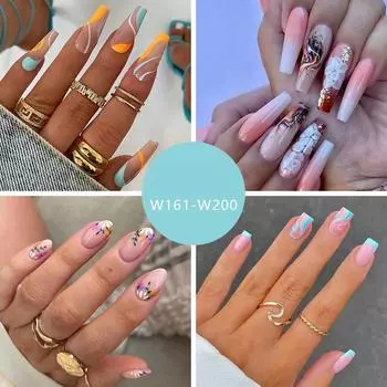 Накладные ногти носимые планшеты для дизайна ногтей летние взрывные балетные ногти планшеты для ногтей 24 таблетки упакованные готовые изделия